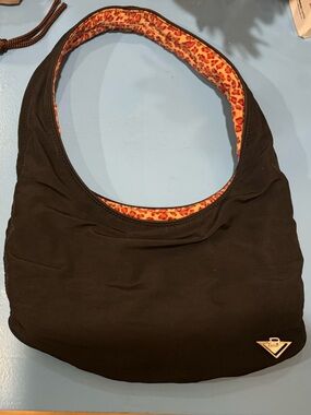 Bottega Veneta Reversible Black and Leopard Nylon Bag